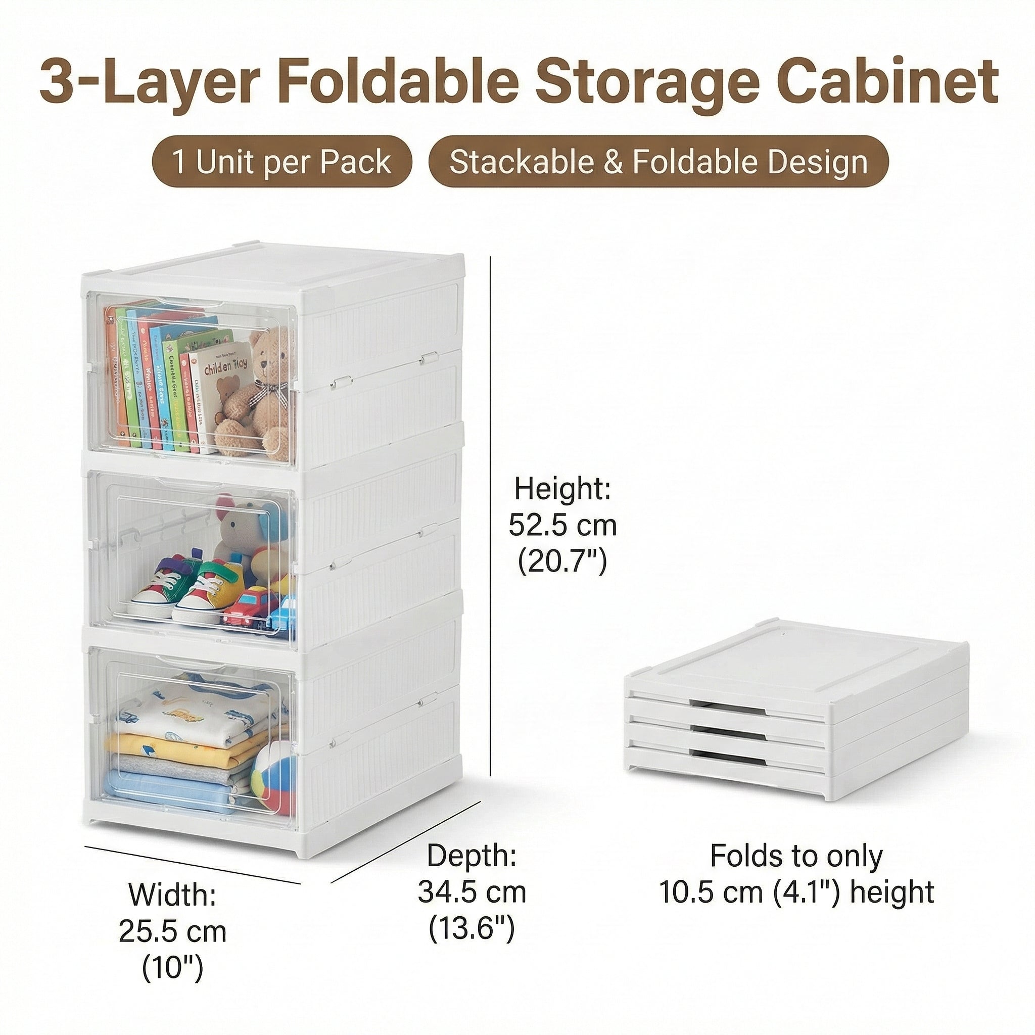 Non-Installation Shoe Box Organizer (Foldable & Modular)