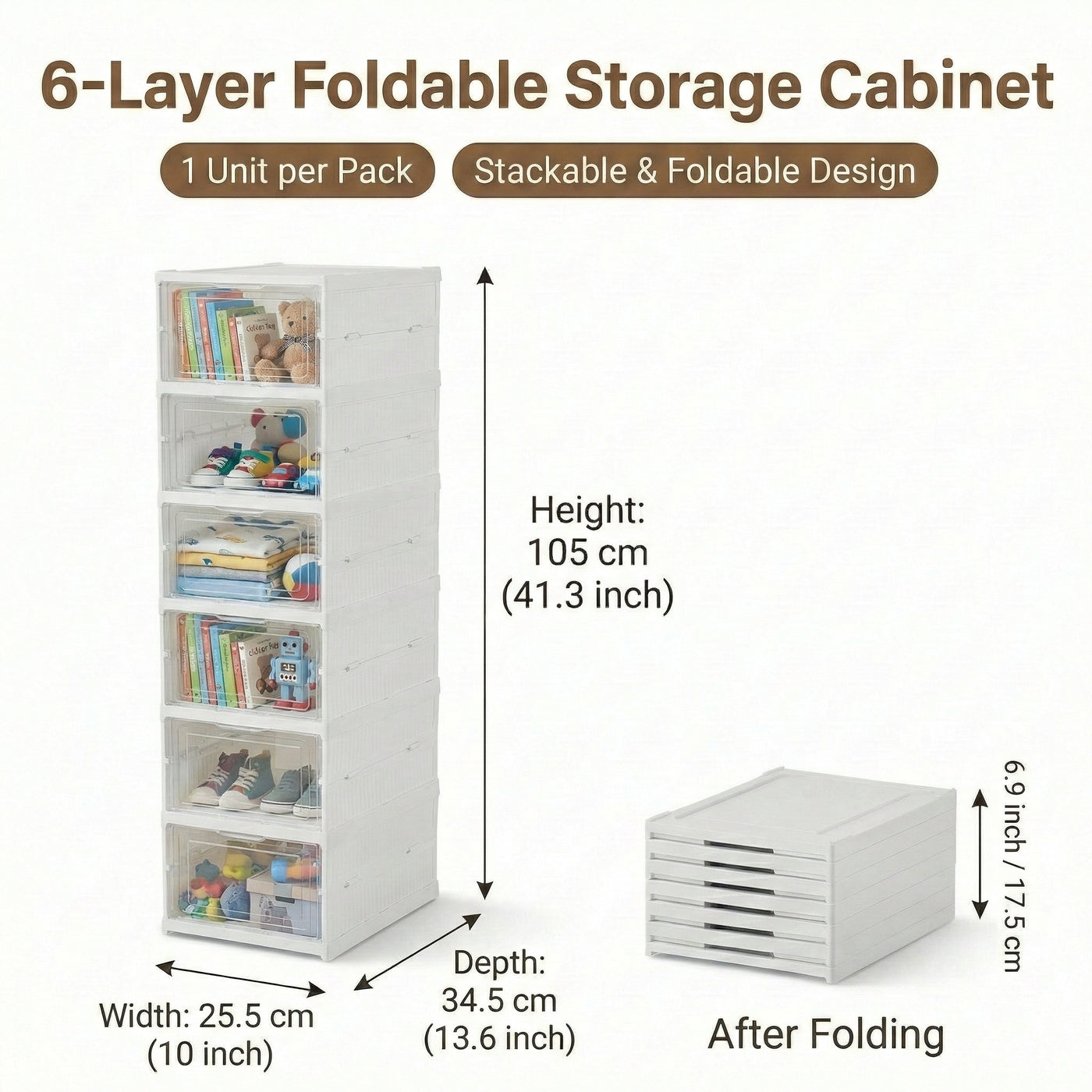 Non-Installation Shoe Box Organizer (Foldable & Modular)
