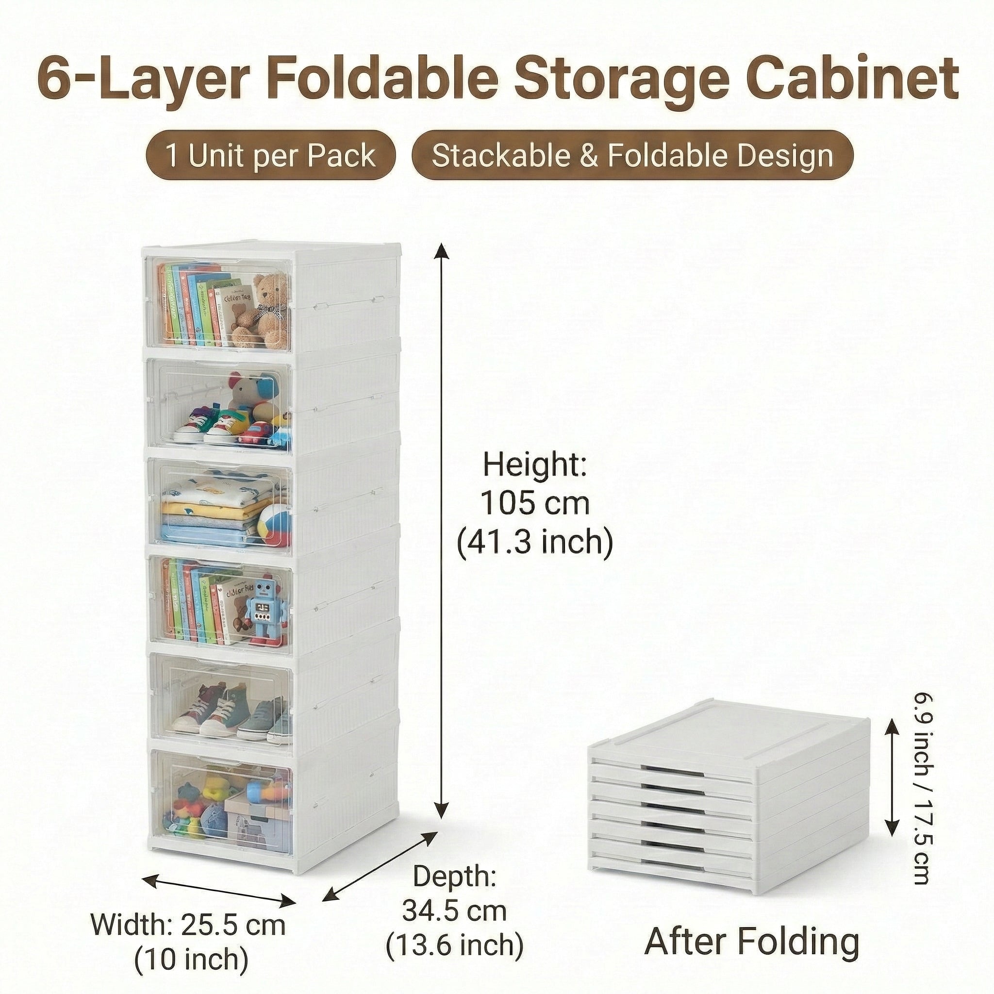 Non-Installation Shoe Box Organizer (Foldable & Modular)