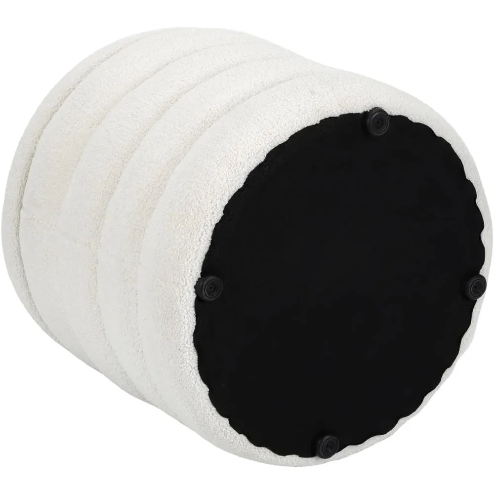 Round Storage Ottoman